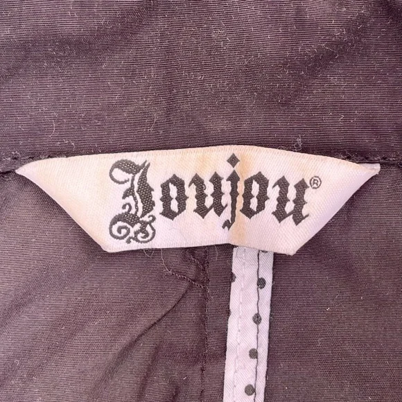 Vintage Jou Jou light trench coat, black with white trim - Picture 5 of 9